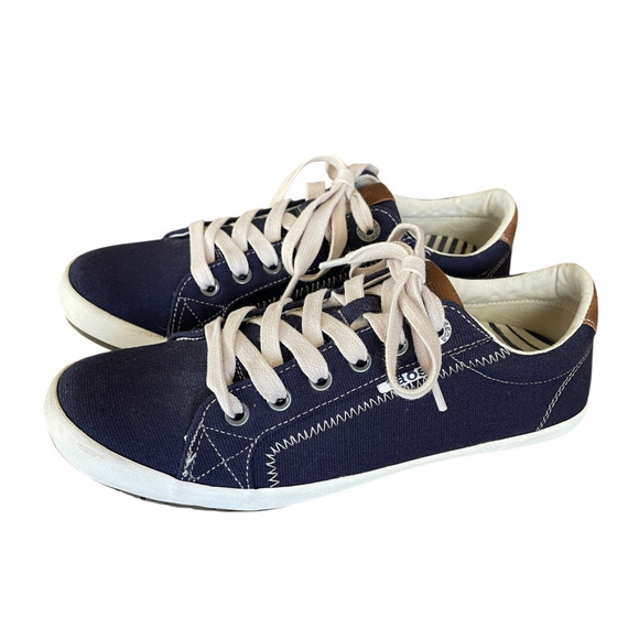 Taos Shoes - TAOS Star Burst Women’s Size 8 Navy Blue White Lace-Up Canvas Sneakers STB-13834